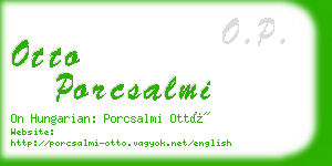 otto porcsalmi business card